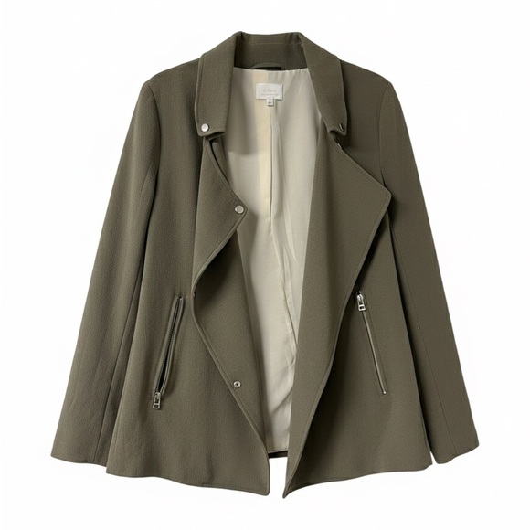 Wilfred Jackets & Blazers - Wilfred Mayet Jacket - Sage Green Japanese Crepe Moto Coat - Size Small